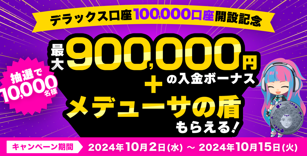 【BigBoss】デラックス口座100,000口座開設記念特別キャンペーン